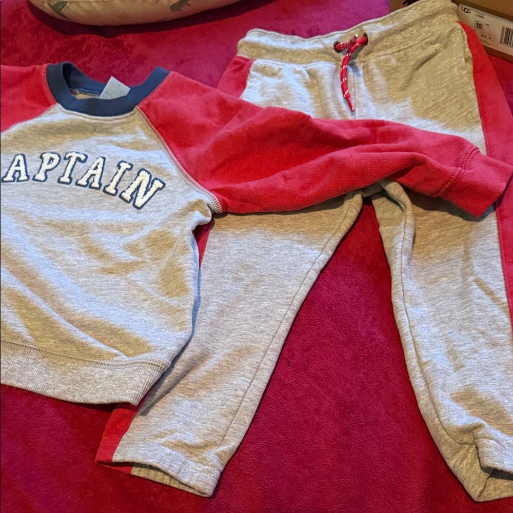 Carter's Red and Gray Joggers Set